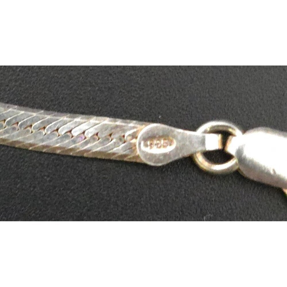 Vior 925 Sterling Silver Vntg Snake Chain Bracelet With Lobster Clasp Italy - Picture 8 of 10